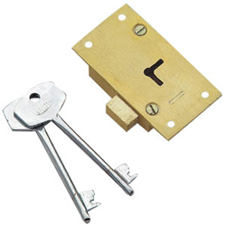 Cupboard Lock - Brass ( 4/6 Lever )