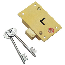 Cupboard Lock - Brass ( 7 Lever Double Turn Universal )