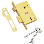 Mortise Lock 4/6 Lever Brass 