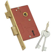 Mortise Lock 6 Lever Steel - Brass Body 