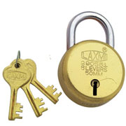 Pad Lock Round Brass 